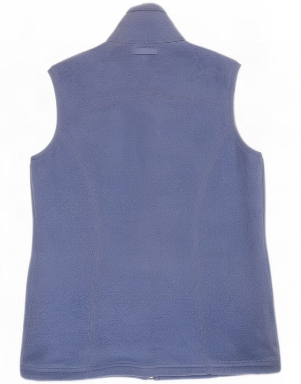 Eddie Bauer Womens Fleece Gilet UK 10 Small Blue Polyester