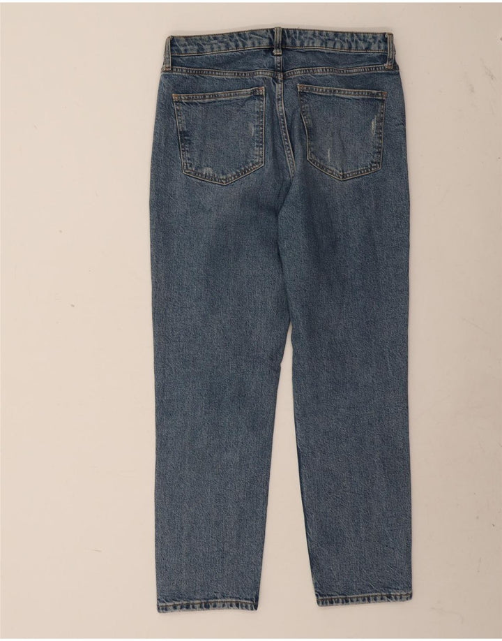 Damskie jeansy ZARA w trudnej sytuacji, proste EU 42, duże, W32, L27, niebieskie
