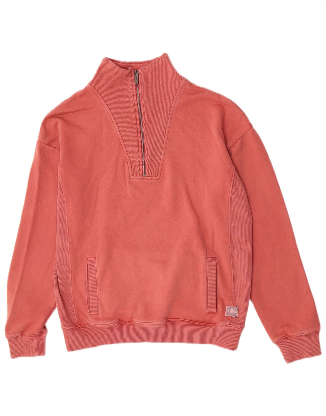 Damski sweter oversize Fat Face z zamkiem błyskawicznym, UK 10, mały, różowy