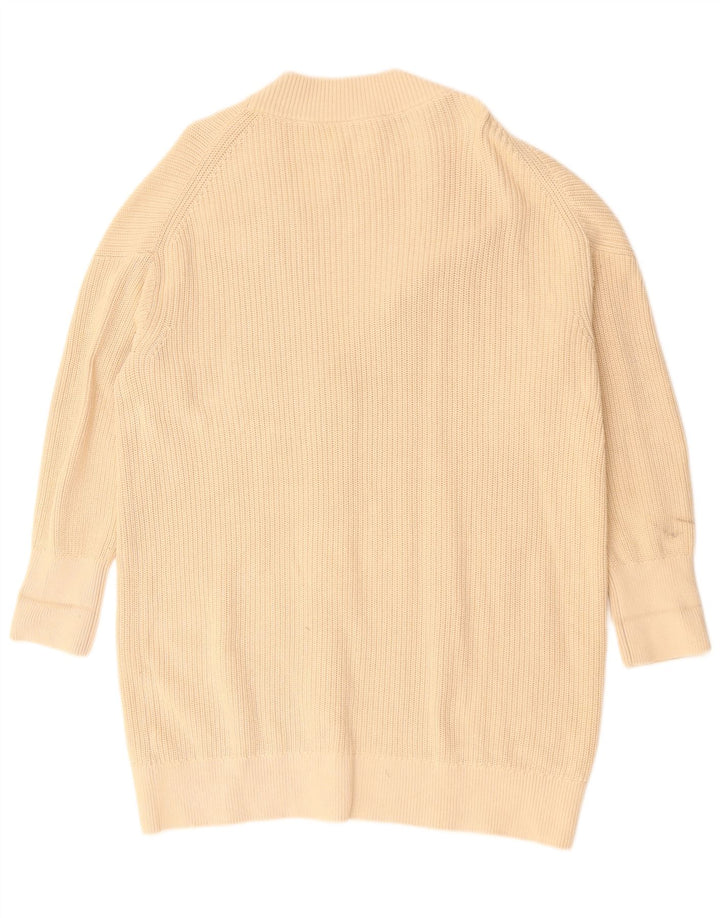 COS Damski sweter oversize o przedłużonym fasonie, UK 14, średni beż, bawełna