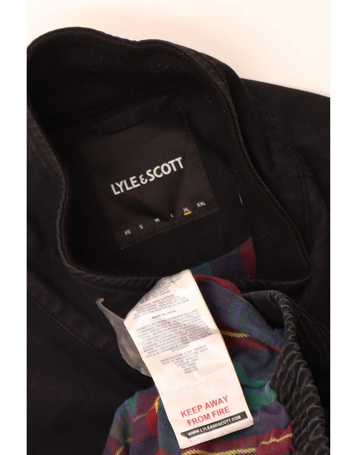 Męska kurtka bomber Lyle & Scott UK 42 XL, czarna bawełna
