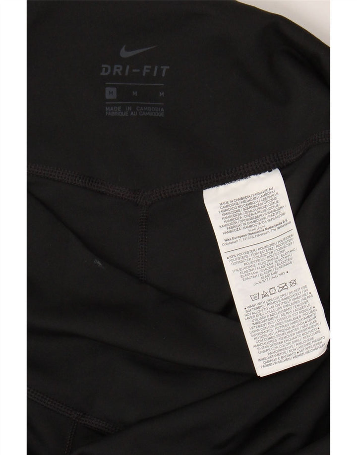 Damskie legginsy NIKE Dri Fit UK 12, średni czarny poliester
