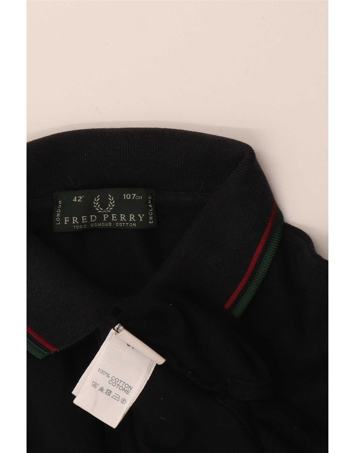 Męska koszulka polo Fred Perry, bawełniana w średnie czarne paski
