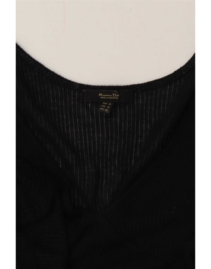 Damska kamizelka przezroczysta Massimo Dutti UK 18 XL czarna