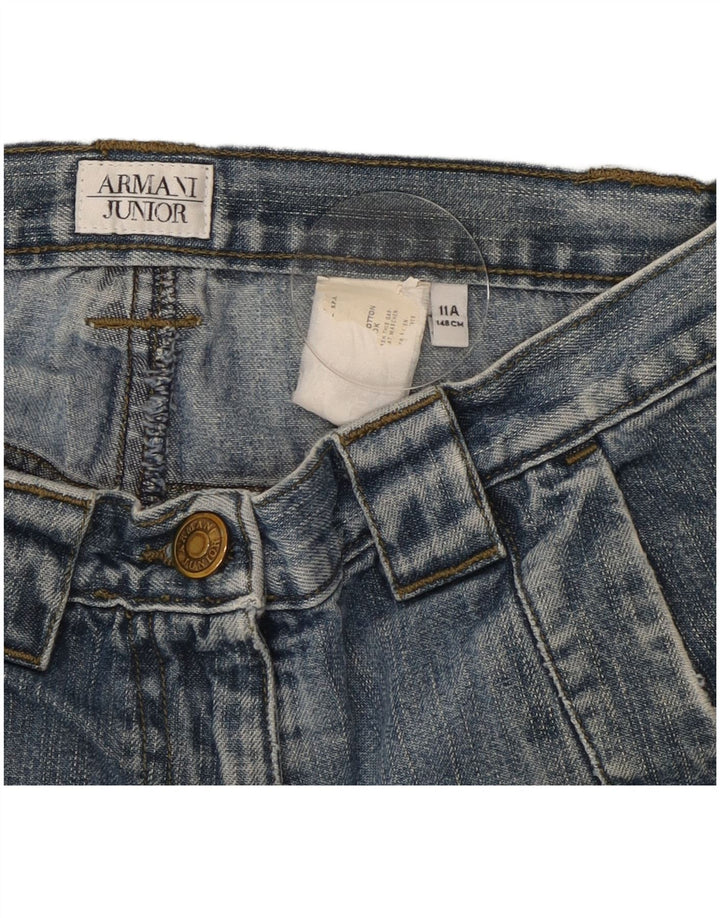 Luźne dżinsy dziewczęce Armani Junior 10-11 lat W26 L28 Niebieski patchwork