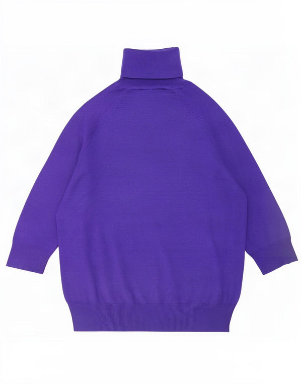 Damski sweter Zara z rękawami 3/4 i okrągłym dekoltem UK 10 Small Fioletowa Wiskoza