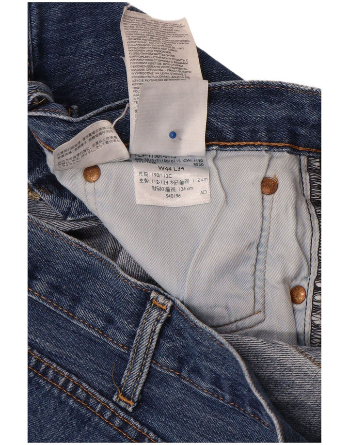Męskie dżinsy Levi's 501 Straight W44 L34 Niebieska bawełna