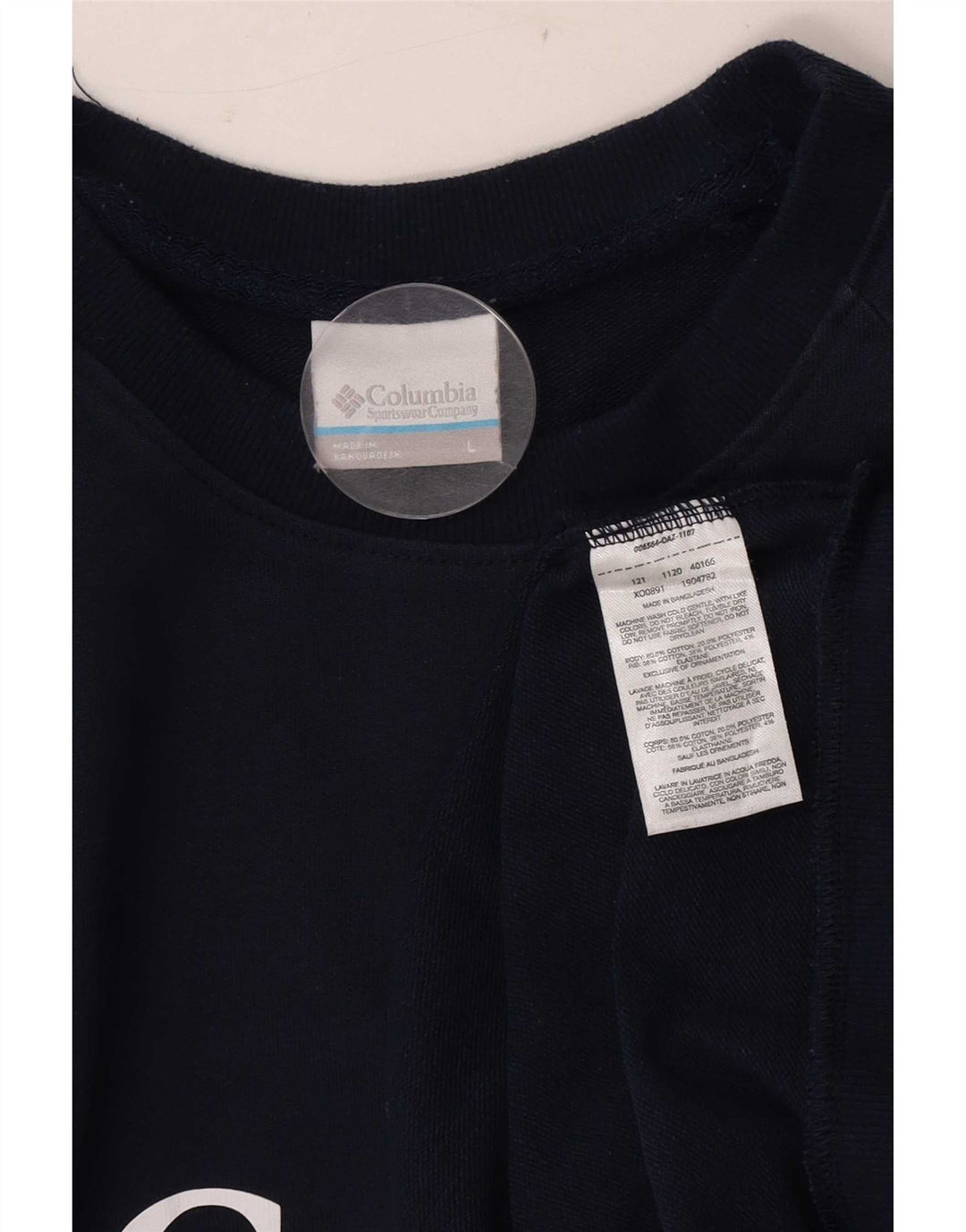 Męska bluza z grafiką Columbia, duża, granatowa, bawełniana
