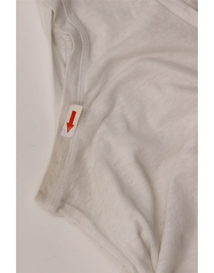 Damska kamizelka J. CREW UK 12 Średnia biała bawełna