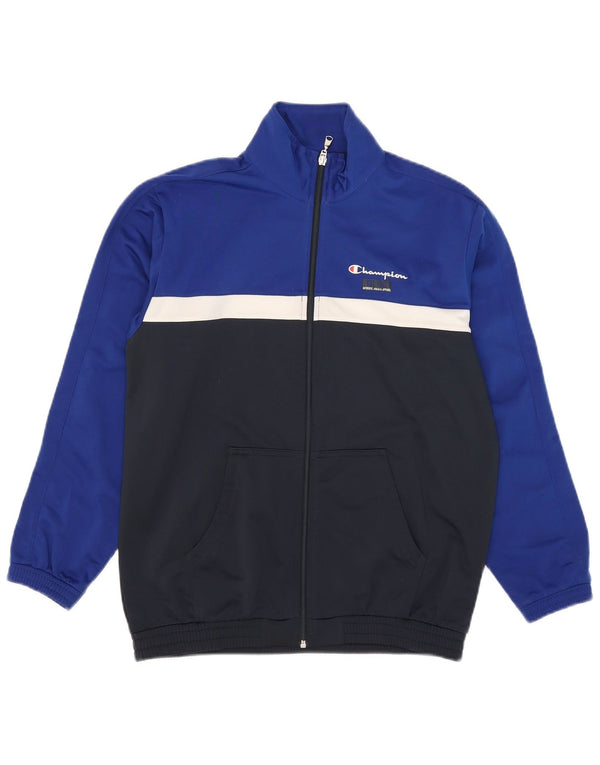 Chłopięca kurtka dresowa Champion 13-14 lat XL, niebieska, z blokami kolorów