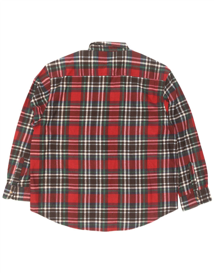 Identyczna koszula flanelowa męska w rozmiarze 43/44 XL, bawełniana w czerwoną kratę