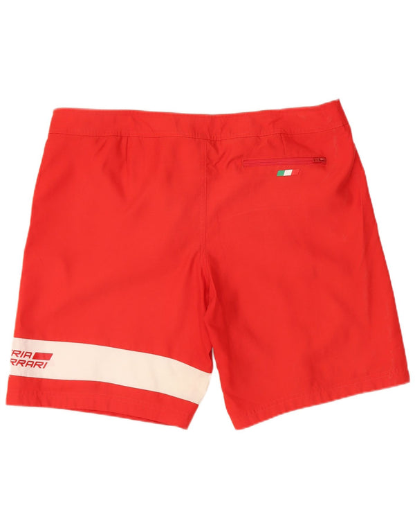 Męskie spodenki kąpielowe Puma Scuderia Ferrari Graphic, duże, czerwone, z blokami kolorów