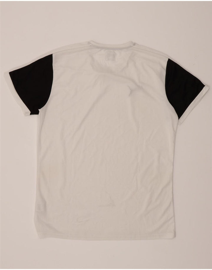 Męski T-shirt Puma, duży, biały, poliestrowy blok kolorów
