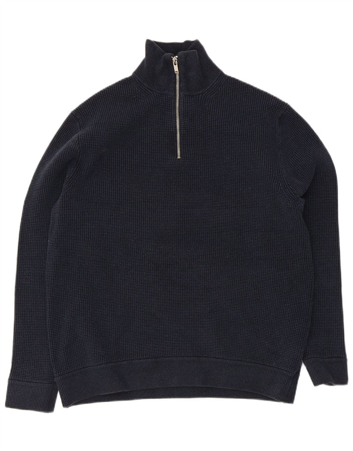 Marks & Spencer Męski sweter z zamkiem błyskawicznym XL, granatowy, poliester
