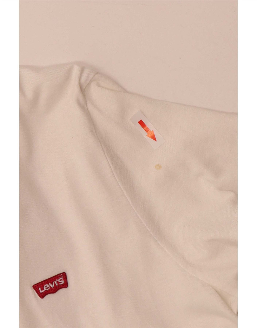 Męski T-shirt Levi's Top Średniej Białej Bawełny