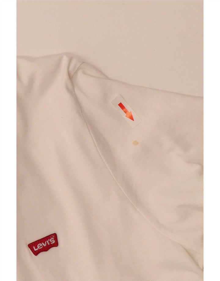 Męski T-shirt Levi's Top Średniej Białej Bawełny