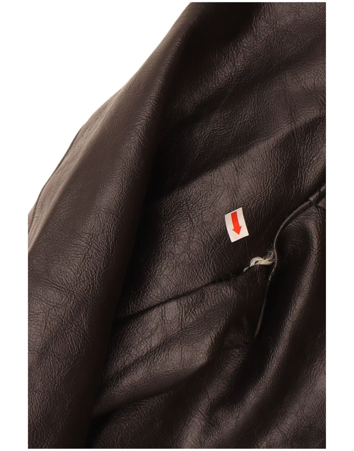 Męska kurtka skórzana VINTAGE UK 40 duża czarna skóra