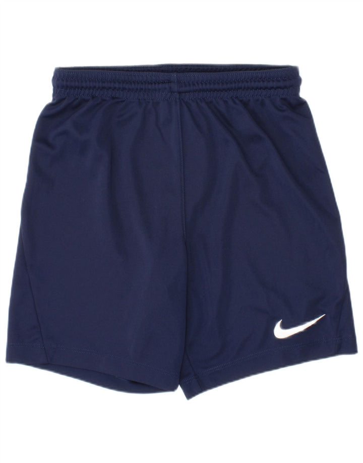 Chłopięce spodenki sportowe Nike Dri Fit 8-9 lat, małe, granatowe, poliestrowe