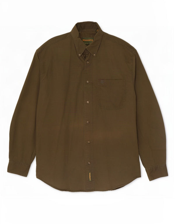 Koszula męska Timberland, średnia bawełna khaki