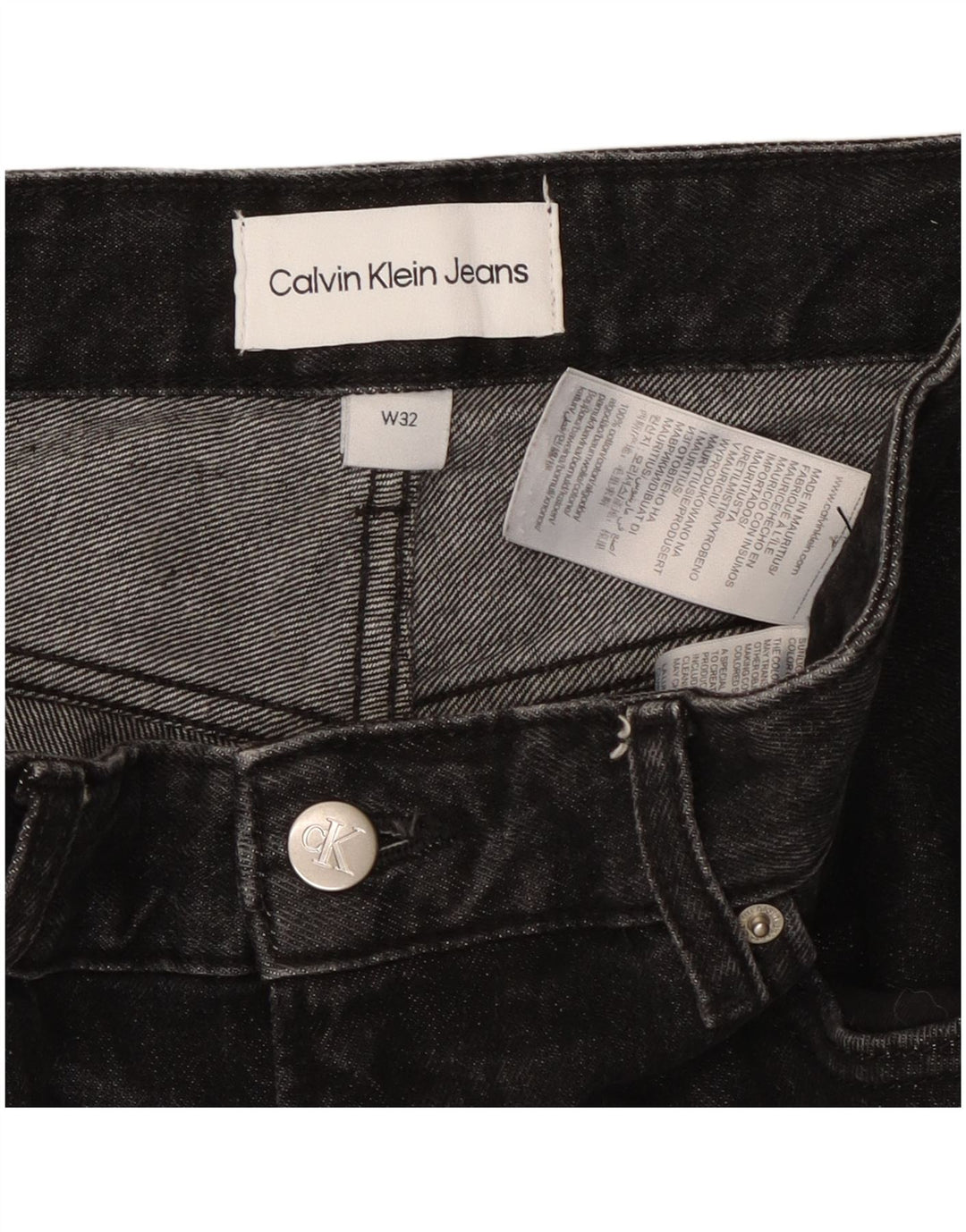 Jeansy męskie CALVIN KLEIN W32 L27, czarne, bawełniane