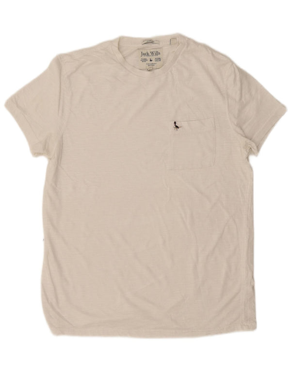 Męski T-shirt Jack Wills o dopasowanym kroju, XL, biała bawełna