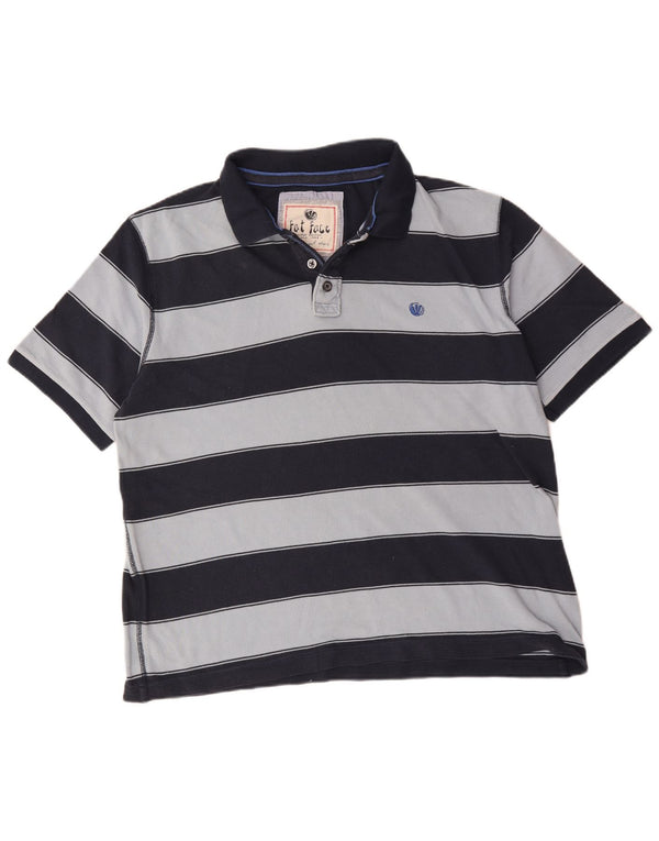 Męska koszulka polo Fat Face 2XL, bawełniana w granatowe paski