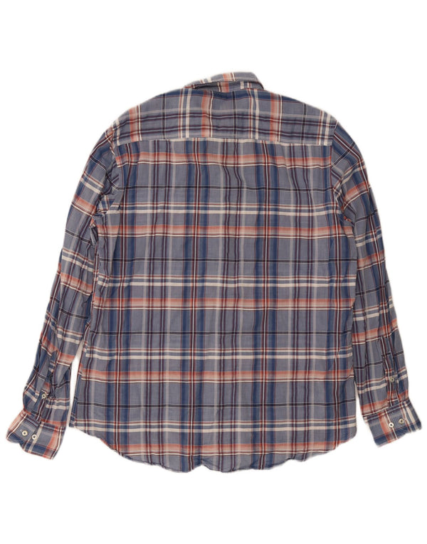 Męska koszula slim fit Massimo Dutti XL w niebieską kratkę