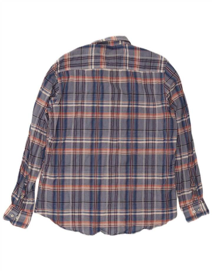 Męska koszula slim fit Massimo Dutti XL w niebieską kratkę