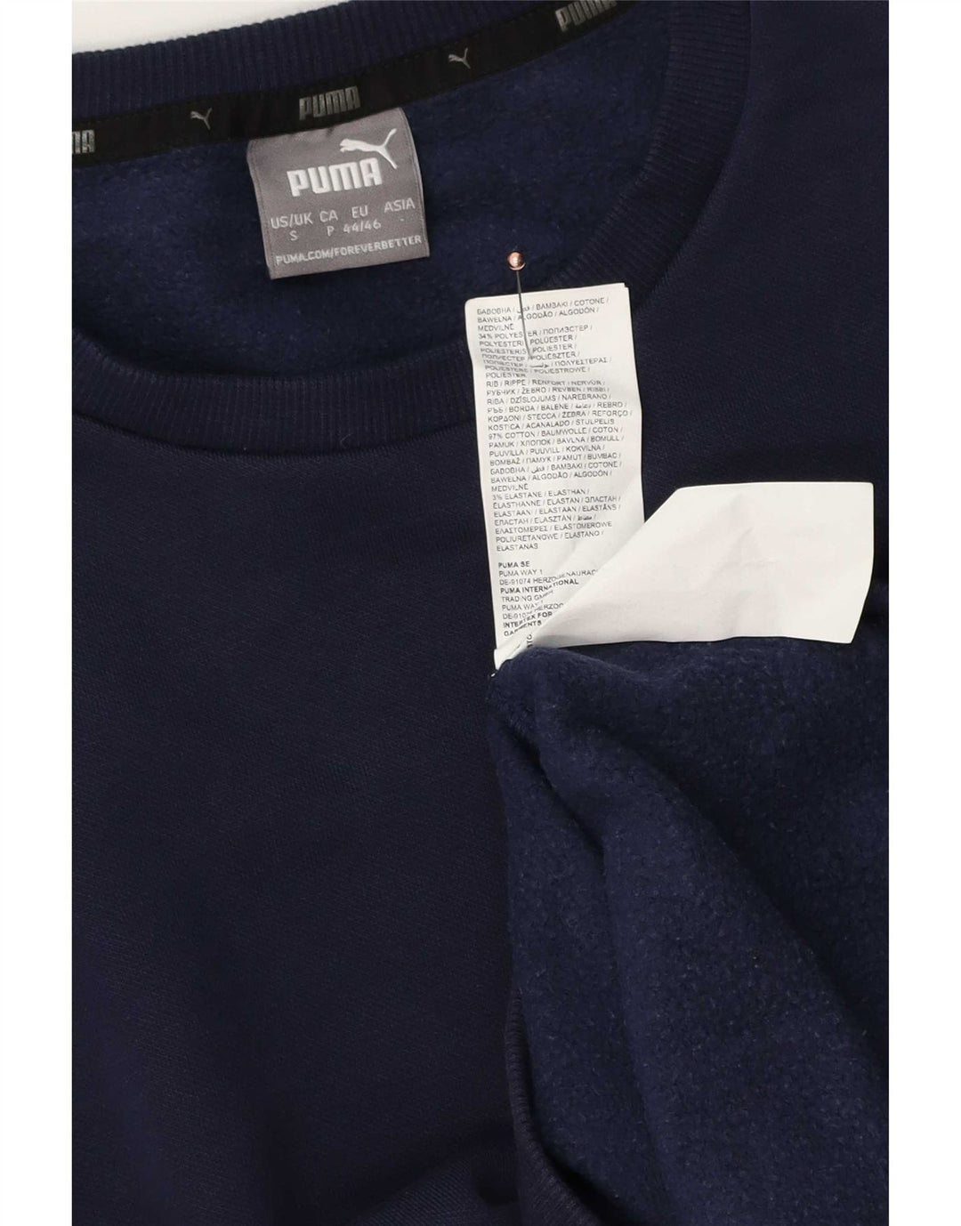 Męska bluza Puma Sweter, mała, granatowa, bawełniana