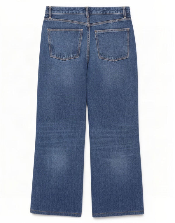 Zara Womens Wide Leg Jeans EU 40 Medium W30 L29 Blue Cotton