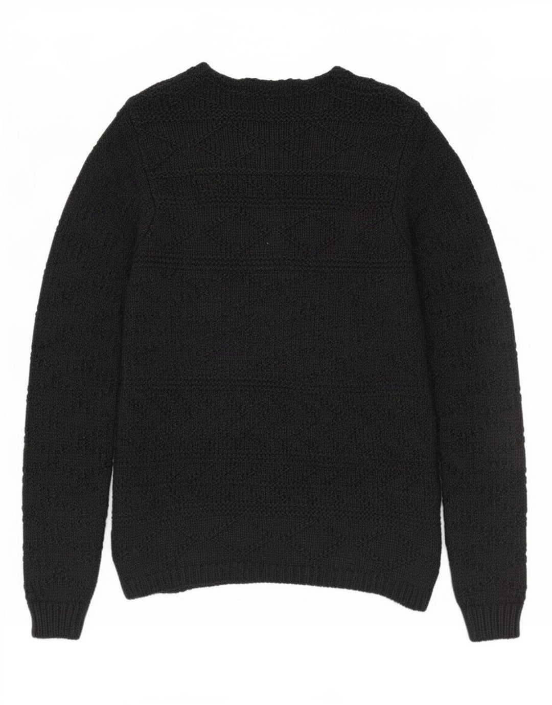 Męski sweter Zara z dekoltem w kształcie litery V, średni czarny akryl