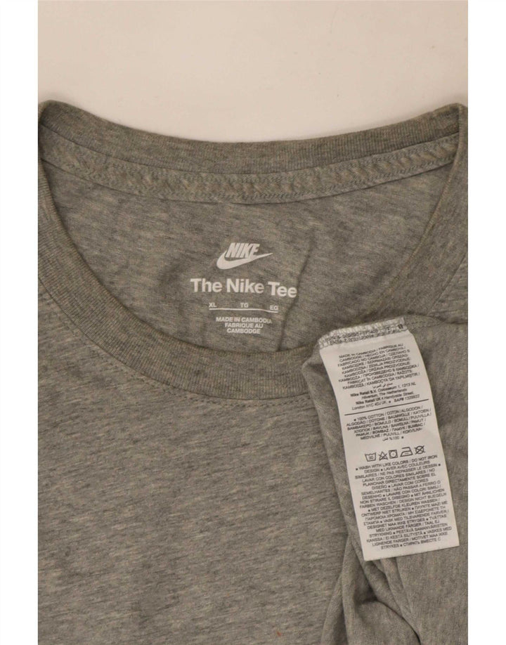 T-shirt męski Nike XL, szary, bawełniany