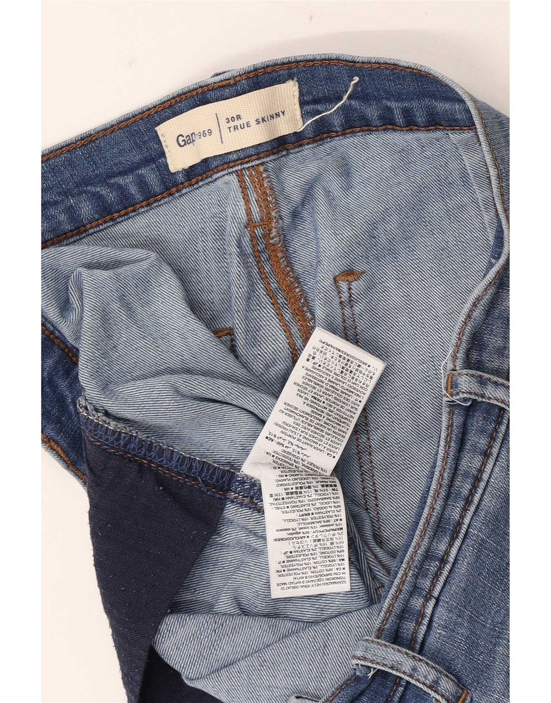 Damskie jeansy skinny Gap W30 L27 Niebieskie, bawełniane