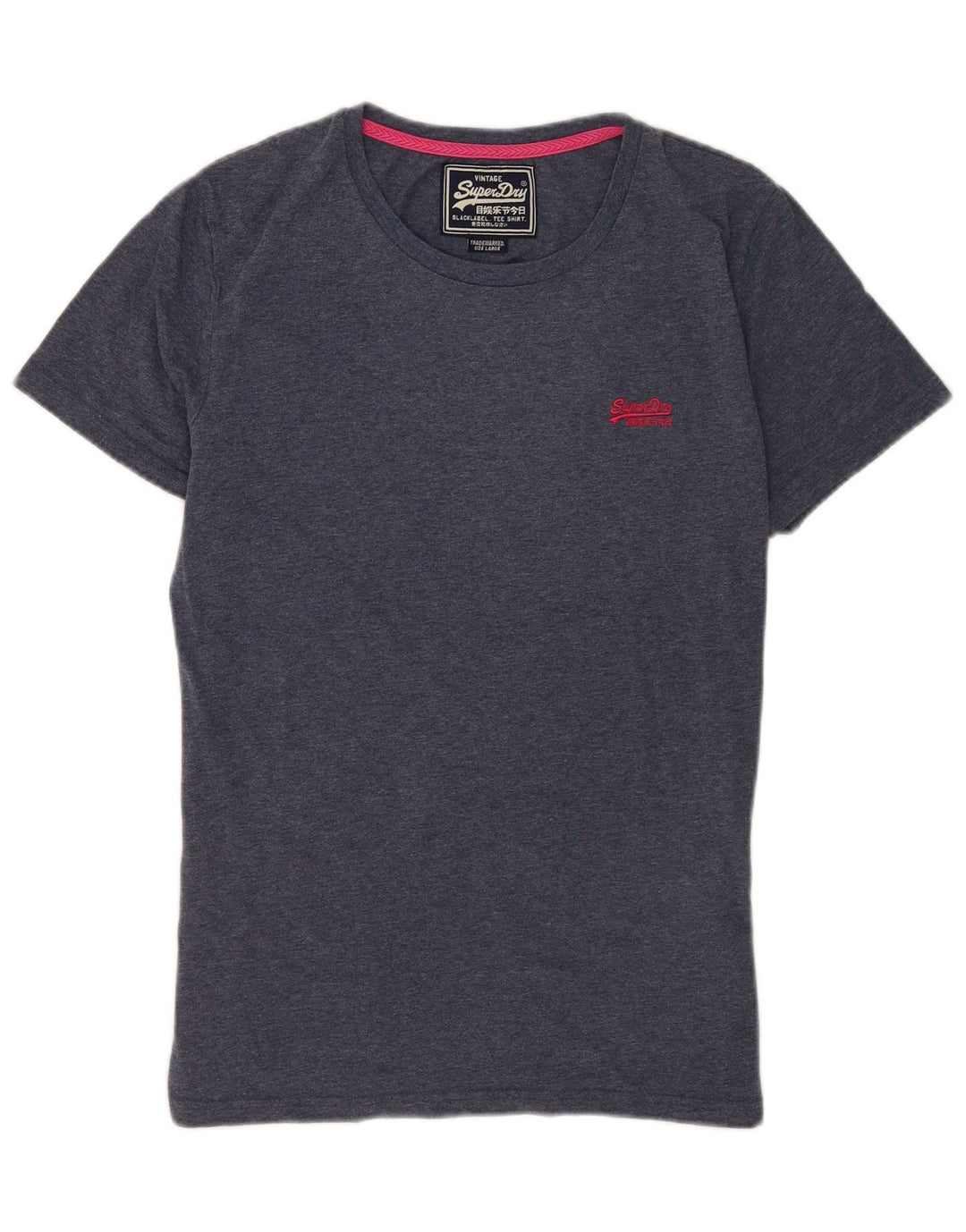 Męski T-shirt Superdry, duży, niebieski, bawełniany