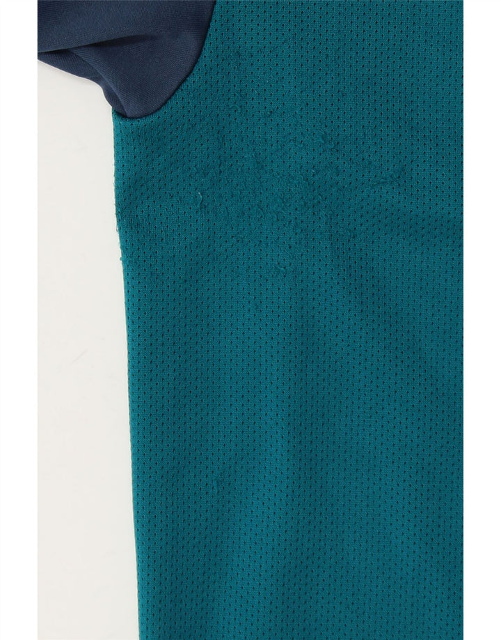 T-shirt męski PUMA Top, średni niebieski, poliester z blokami kolorów