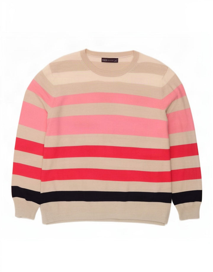 Marks & Spencer Damski sweter z dekoltem w łódkę, UK 14, duży, wielokolorowy