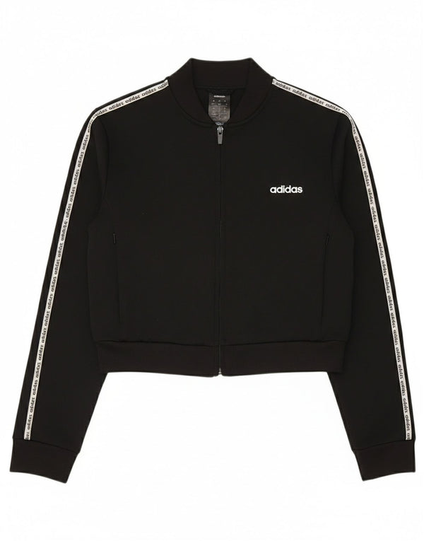 Damska kurtka dresowa Adidas Climalite Crop Top UK 12/14 Średnia czarna