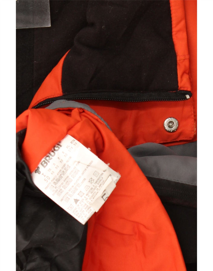BRUGI Mens Windbreaker Jacket IT 50 Large Red Colourblock Polyamide Vintage Brugi and Second-Hand Brugi from Messina Hembry 