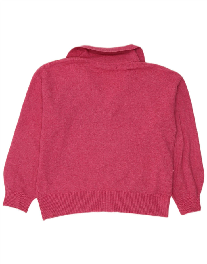 Marks & Spencer Damski sweter oversize z golfem, UK 14, średni róż