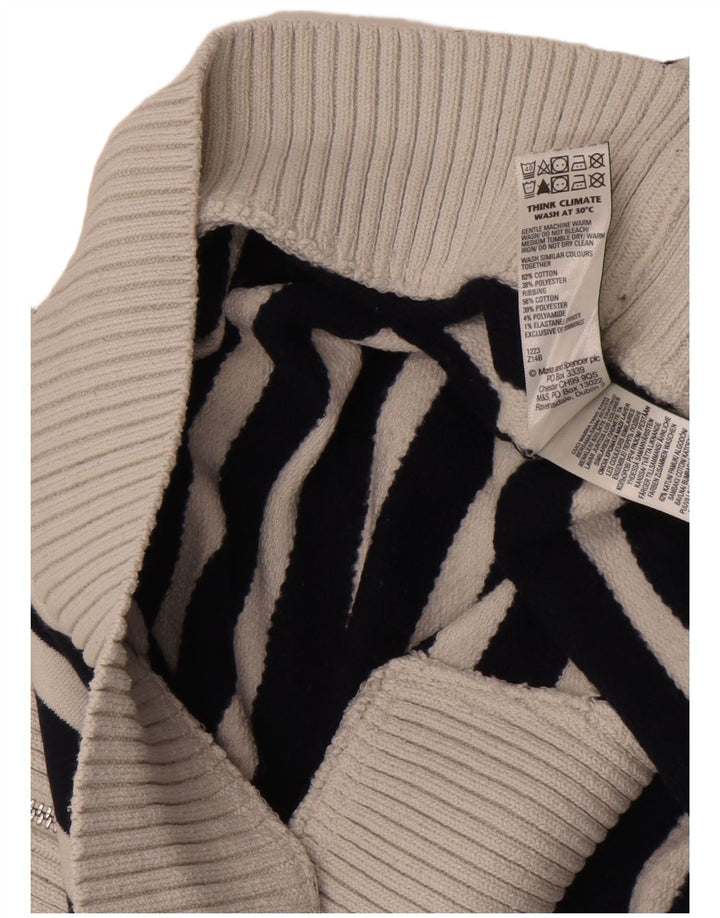 Marks & Spencer Damski sweter z zamkiem błyskawicznym UK 14, średni granatowy