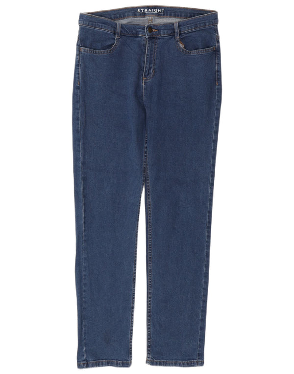Marks & Spencer Damskie proste dżinsy UK 12 Medium W32 L30 Niebieskie bawełniane