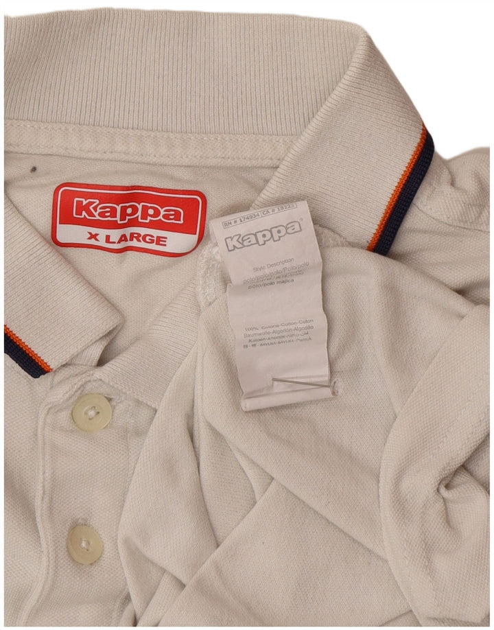 Męska koszulka polo Kappa XL, biała, bawełniana