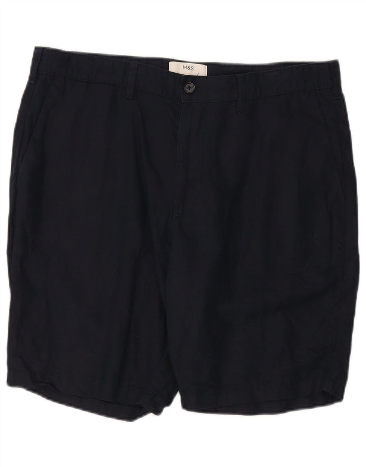 Męskie spodenki Chino Marks & Spencer W36, duże, granatowe, lniane