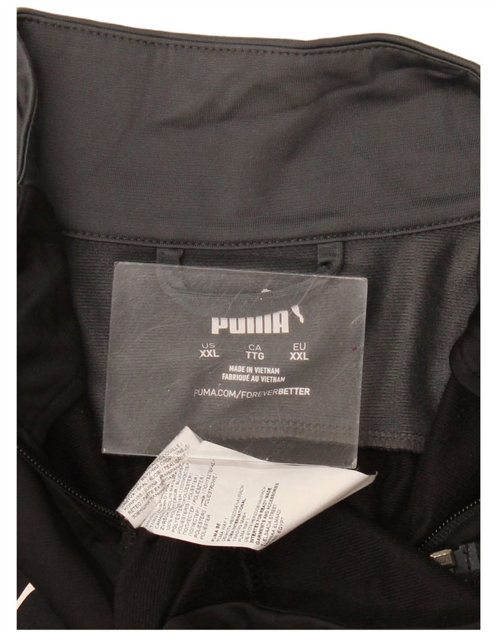 Męska kurtka dresowa PUMA z grafiką 2XL Czarny poliester z blokami kolorów