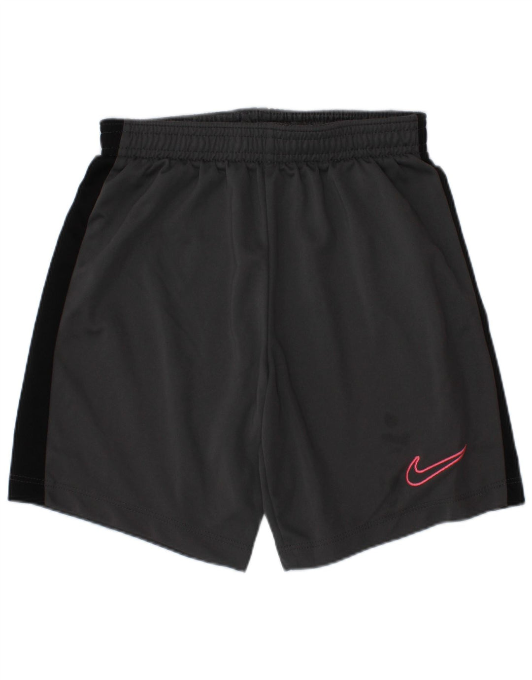 Chłopięce spodenki sportowe Nike Dri Fit w wieku 8–9 lat, małe, szare, z blokami kolorów, poliestrowe