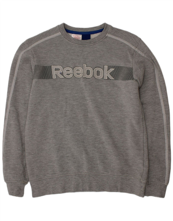 Chłopięca bluza Reebok z grafiką, 11-12 lat, szara bawełna