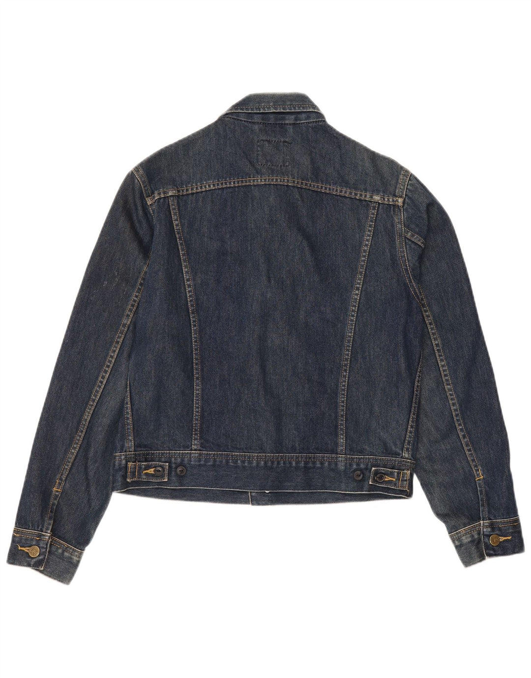 LEE Girls Denim Jacket 13-14 Years Large Navy Blue Cotton
