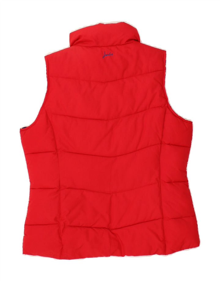 JOULES Womens Padded Gilet UK 10 Small Red Polyester Vintage Joules and Second-Hand Joules from Messina Hembry 