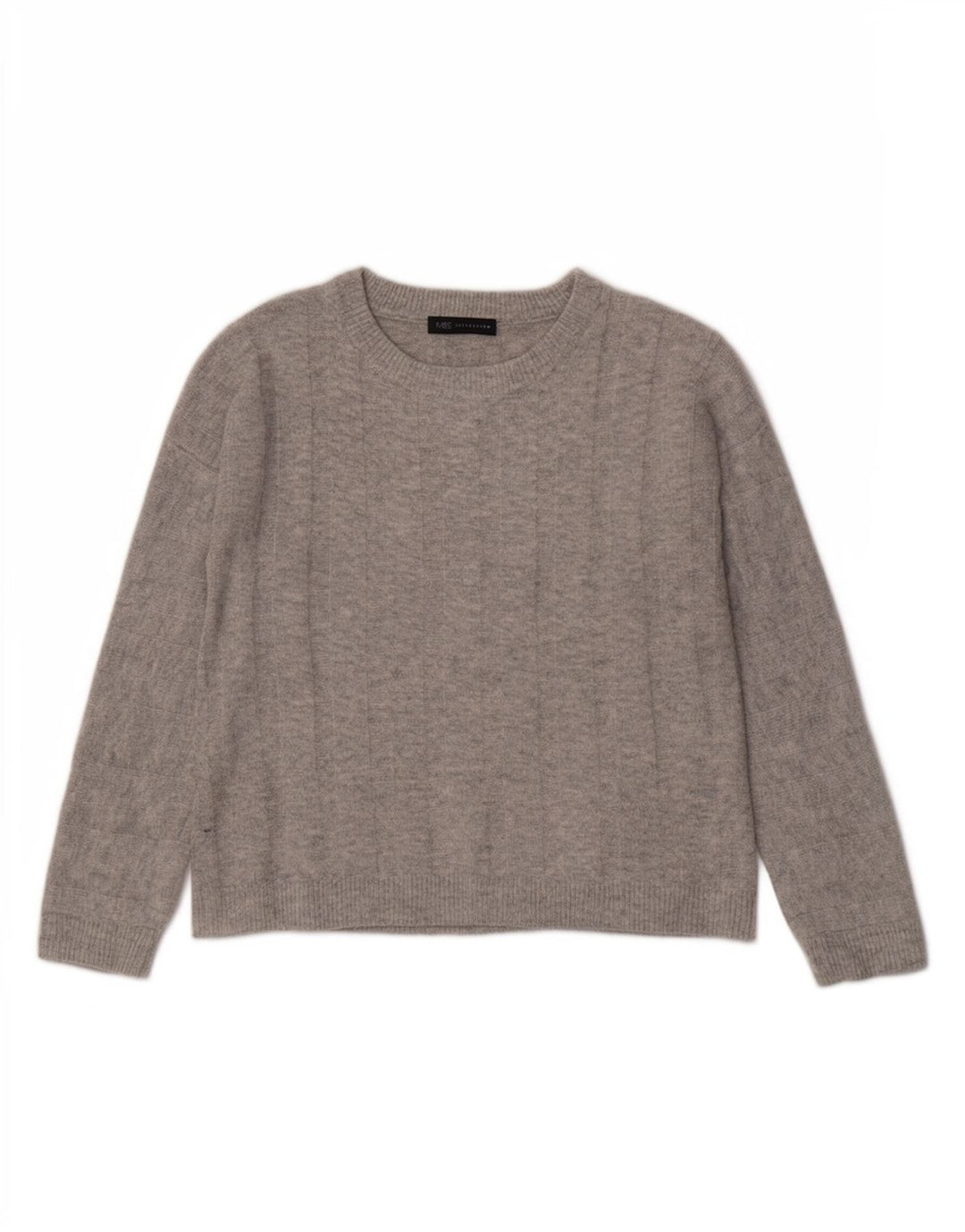 Marks & Spencer Damski sweter oversize z dekoltem w łódkę, UK 10, mały, szary