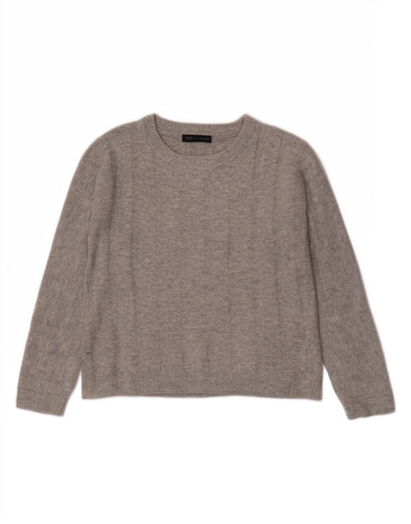 Marks & Spencer Damski sweter oversize z dekoltem w łódkę, UK 10, mały, szary
